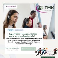  Recrutements Manager en centre de Relation Client à Distance en Apprentissage chez TMK Performances